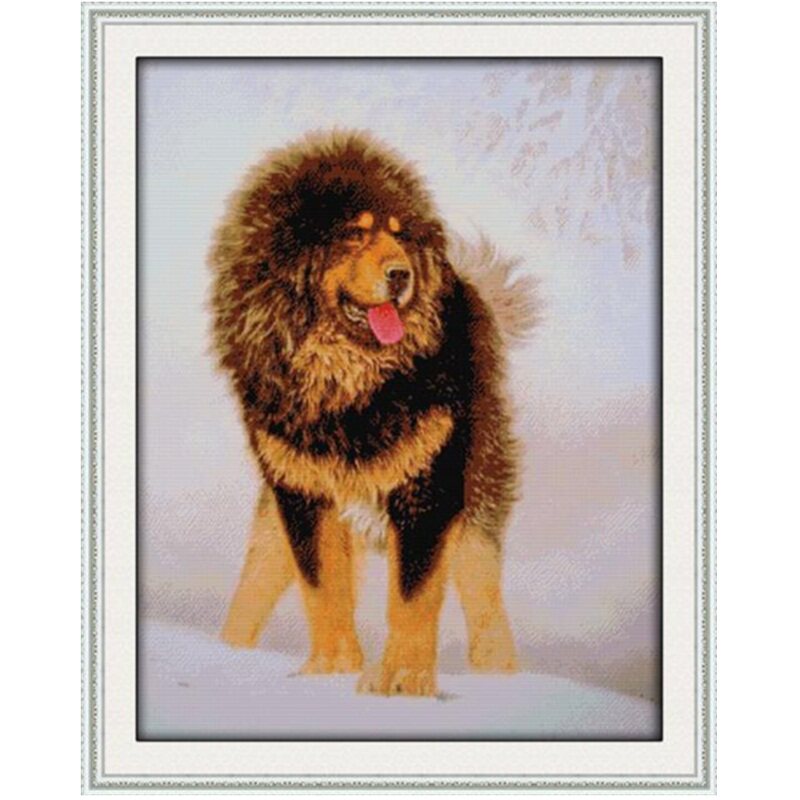 王者至尊十字绣藏獒犬新款狗狗
