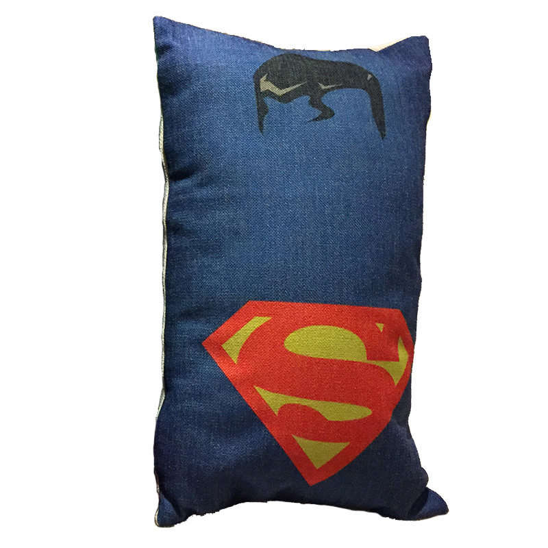 复仇者联盟棉麻抱枕长方形腰枕条形沙发靠枕超人卡通动漫汽车枕头
