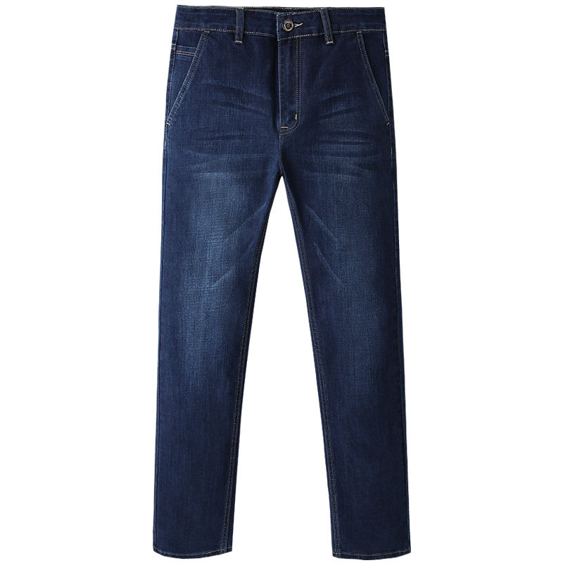 牛仔裤男2025夏季新款宽松直筒中年冰丝薄款商务裤子男凉感超薄裤