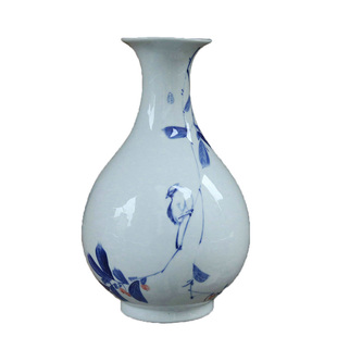 景德镇陶瓷器手绘青花大号挂瓶壁挂半瓶水掊挂件花瓶挂饰墙饰壁饰
