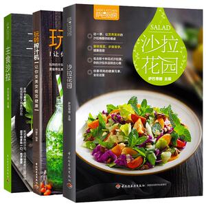 萨巴厨房沙拉花园+沙拉主食+玩转榨汁机调饮品食谱全套3册手工面膜书减肥瘦身果汁制作教程 中日式素食沙拉美食料理图解菜谱书