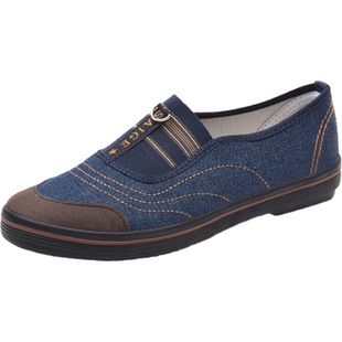 赛格老年人球鞋女式鞋老人软底防滑女士工地鞋子老北京帆布鞋