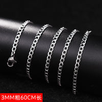 Hip-hop necklace for men, European and American street style, individualistic Korean style, simple student hip-hop dance girls, stainless steel chain thumbnail 5