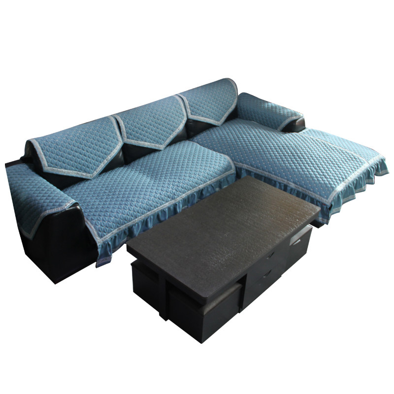 包邮正品康乐屋怡然纯色蓝色中式防滑中式欧式通用四季布艺沙发垫