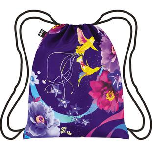 德国LOQI花鸟系列双肩束口袋学生轻便书包时尚健身包防水旅行背袋