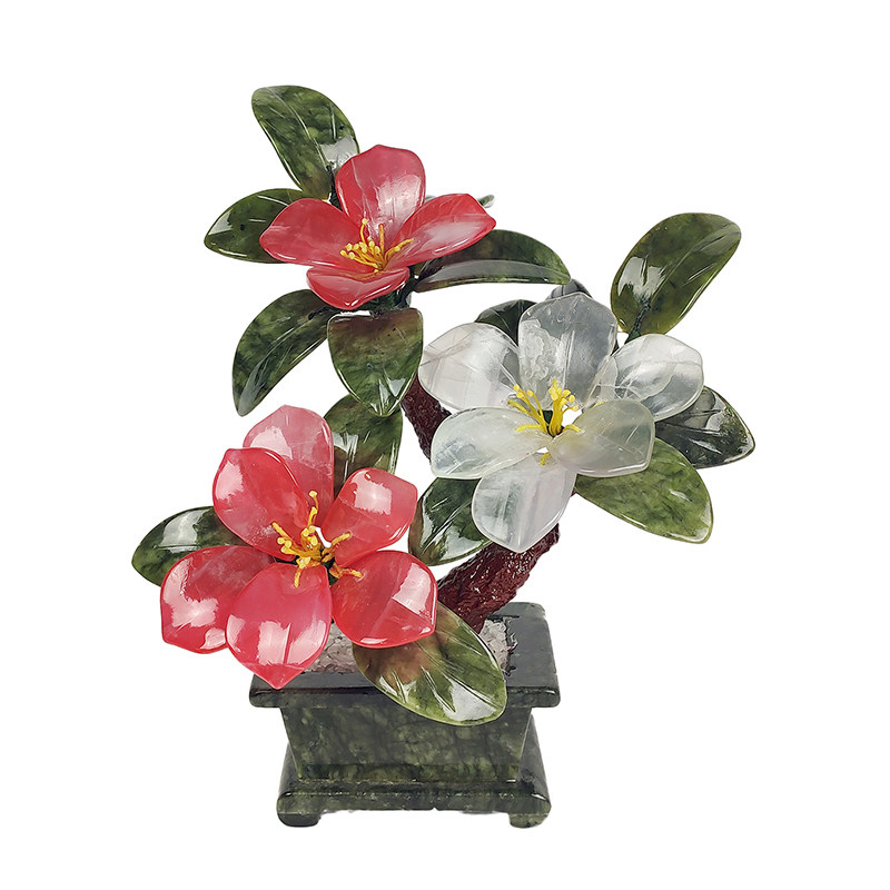 牡丹花书房工艺品高档玄关盆景