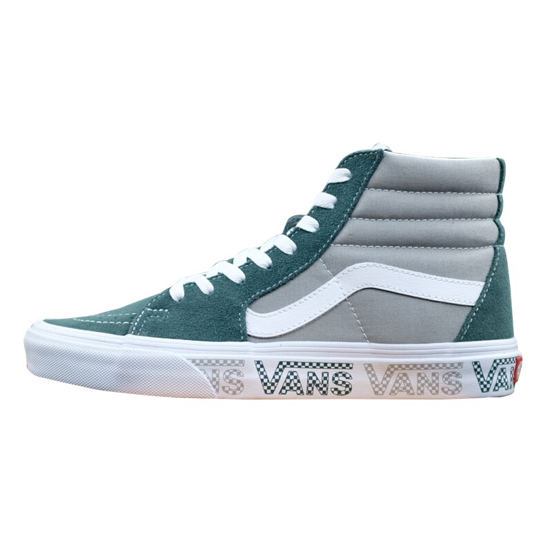 vans拼色高帮休闲滑板鞋