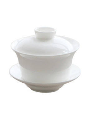 包邮骨玉瓷茶具纯白大中小号盖碗茶杯三才碗泡茶碗试茶盖碗敬茶碗