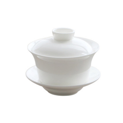 包邮骨玉瓷茶具纯白大中小号盖碗茶杯三才碗泡茶碗试茶盖碗敬茶碗