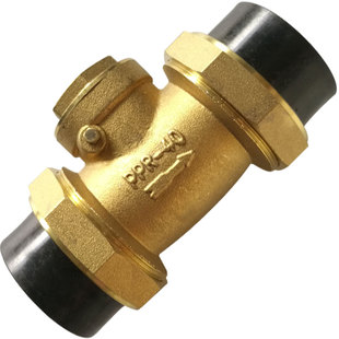 PE黄铜止回阀水管水表PPR20/25/63单向阀4/6分/1寸立式卧式逆止阀