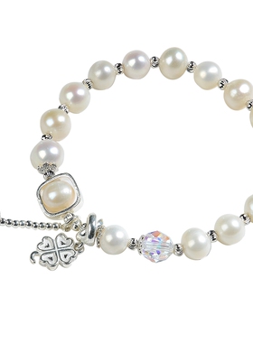 晶柜高级感天然珍珠韩版简约个性