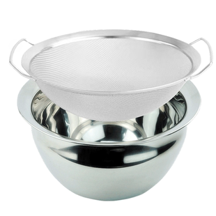 不锈钢过滤网筛洗米筛淘米器洗芝麻神器家用漏盆套装洗菜盆沥水篮