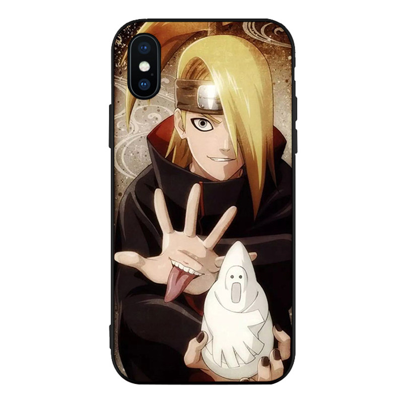 火影忍者迪达拉鬼鲛6s适用XSMAX手机壳8plus磨砂iphone11软7挂绳6
