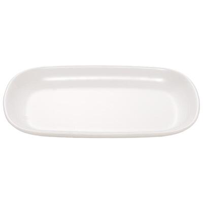 凯柏雅商用仿瓷白色椭圆个装鱼盘