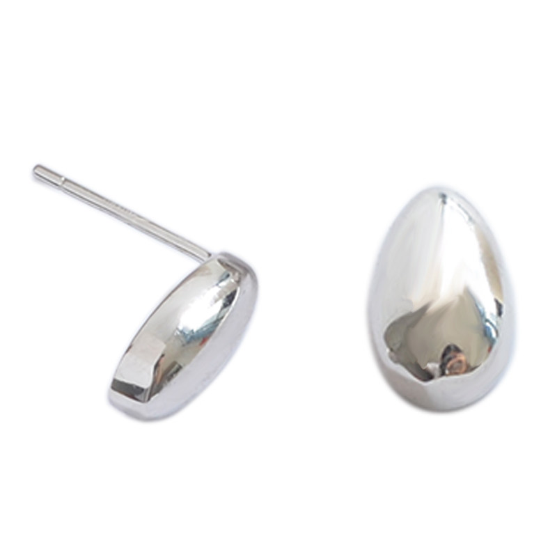 无怯水滴蛋面小巧风网红方形耳钉