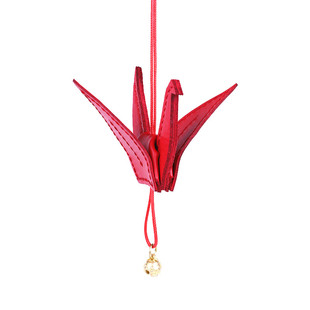 diy手缝牛皮鹤材料包手工皮具摆件平安千纸鹤车挂件吊坠半成套装