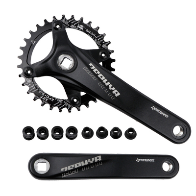 prowheel浩盟山地自行车方孔曲柄104BCD牙盘正负齿单盘脚蹬踏板杆