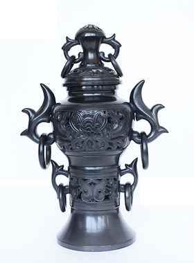 中式风手工博古架商务装饰摆件