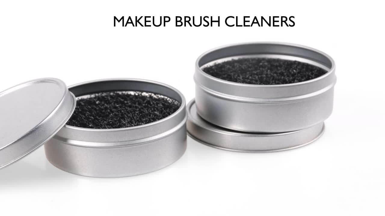 Metal Box Quick Cleansing Foundation Looser Powder Brush Eyebrow Makeup