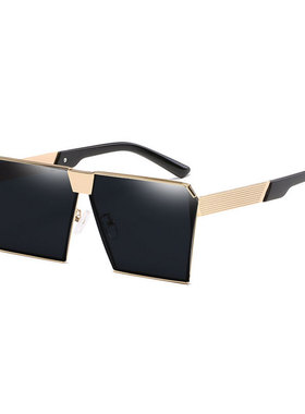 大框方形时尚网红反光胖脸墨镜