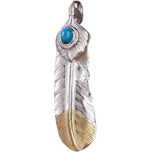 天使之愿高桥吾郎风格羽毛银项坠吊坠女男士