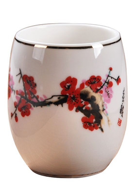 白瓷大号日式风品茗斗笠功夫茶具