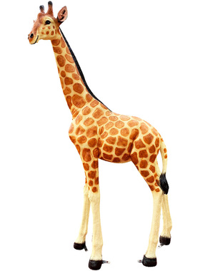 玻璃钢长颈鹿草坪发光楼盘雕塑