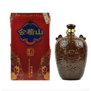 绍兴黄酒 会稽山二十年花雕酒糯米5L精美陶坛 20年加饭酒坛装礼盒