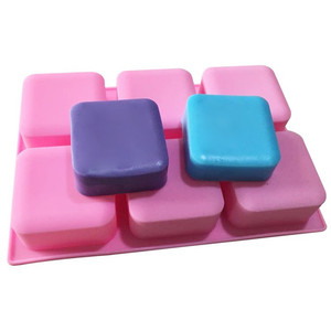 硅胶模具 手工皂模具 方形手工皂 六孔方格 方块模具 出皂约130克