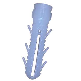 白色塑料膨胀管带刺6mm6厘涨塞胀塞M6墙塞胶塞彭胀管胶栓胶粒