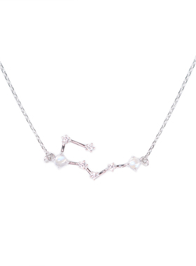 十二星座纯银月光石项链女狮子座