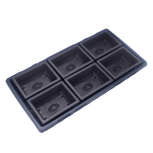 黑色阳台花盆托盘带水槽长方形大号育苗盘播种发芽叶插加厚平盘