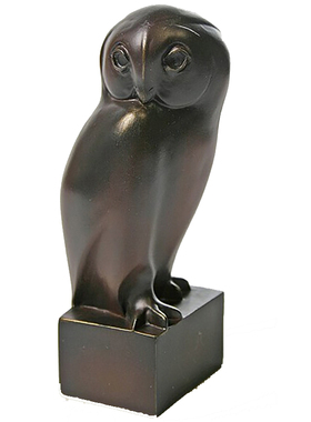 现 纽约下城公园进口弗朗索瓦蓬朋披斗篷的猫头鹰炯炯雕塑摆件