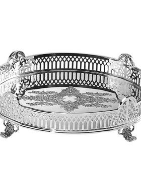 凤凰美居欧式风纯银水果篮托盘
