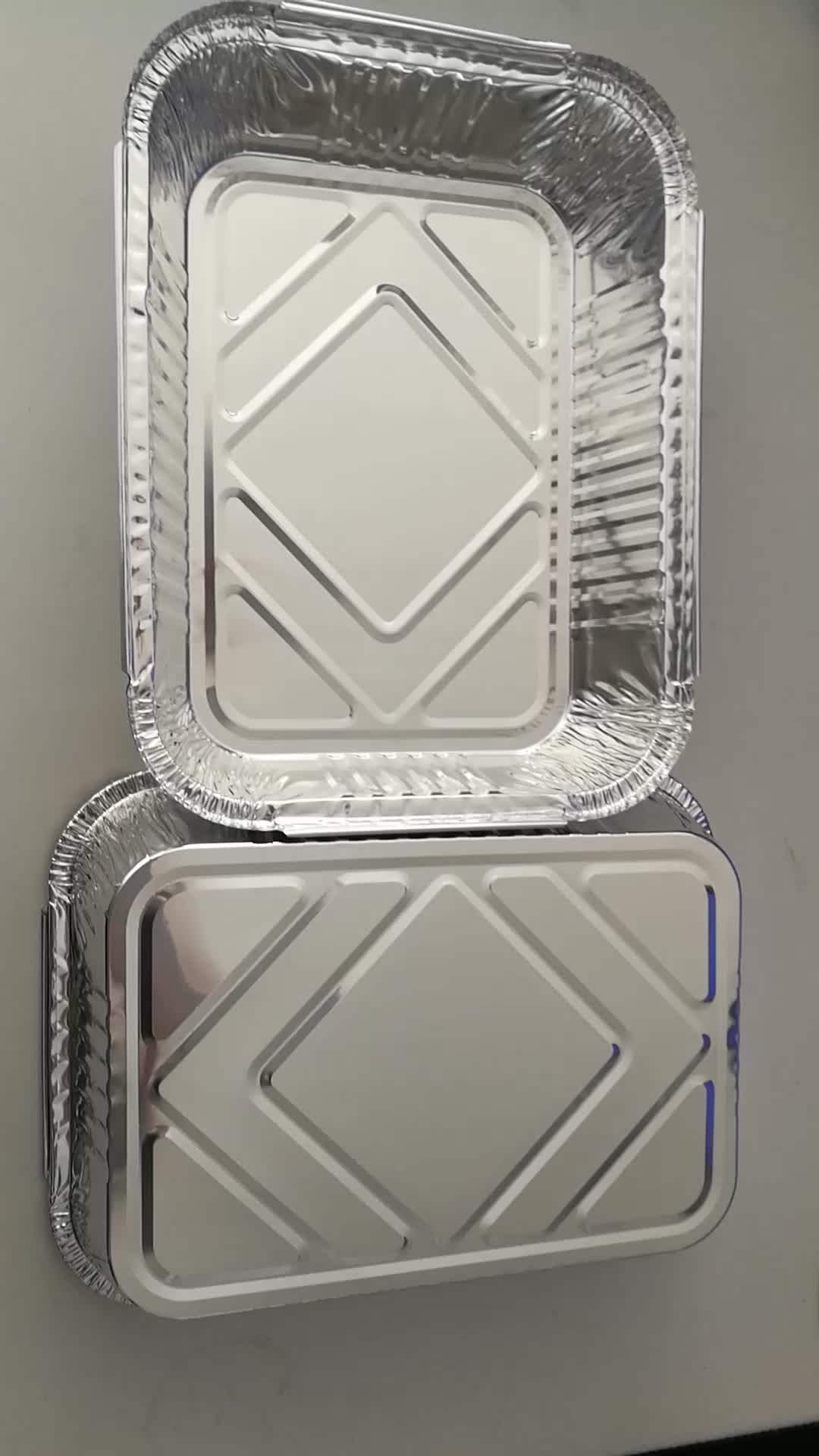 Food Grade Approved Aluminium Baking Trays Disposable Oblong Bakery