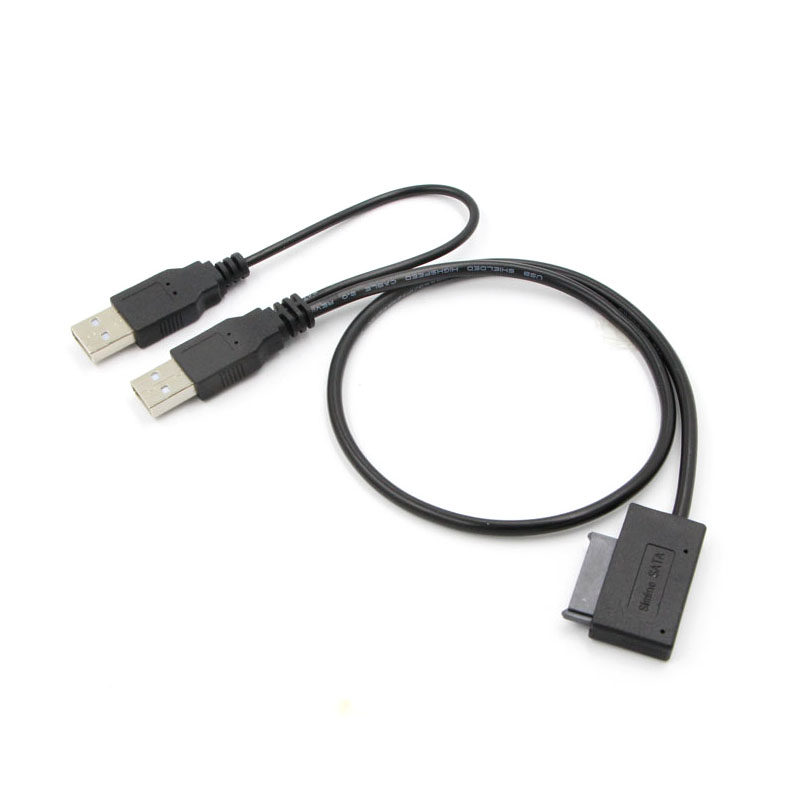 笔记本光驱SATA转USB易驱线 外置光驱盒 转接线 USB外接7+6转换线