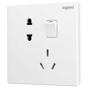 TCL罗格朗墙壁86型二三插一开五孔带开关的插座面板家用插板逸景