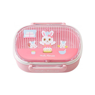 现货日本mikihouse儿童餐具饭盒分隔密封便当盒 日本制安全材质