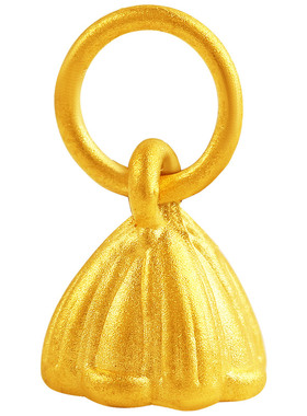 黄金3D硬金小莲蓬吊坠多子多福手串项链配件莲花首饰足金999男女