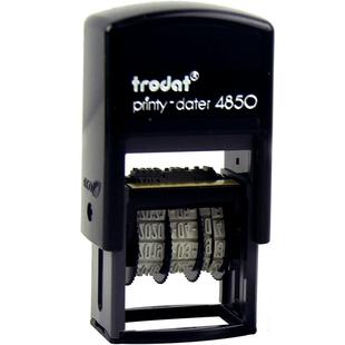 卓达4850文本回墨印章中英文日期章轮转章翻斗印加文本章拍立得速干套装