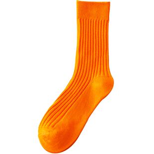 袜子男中筒袜ins潮秋春日系长袜绿色高腰余文乐同款男士新疆棉袜