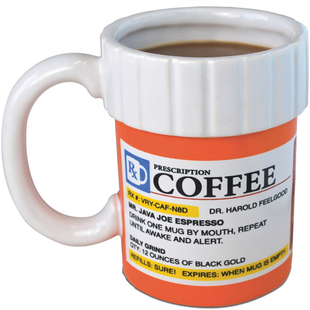 Personalized美式处方药瓶陶瓷咖啡马克杯子茶水杯定制生日礼物新