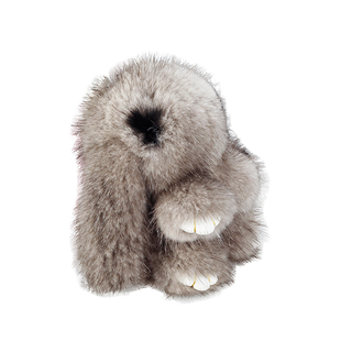 进口水貂毛皮草小兔子小号可爱兔挂件手机包包装死挂饰兔钥匙扣