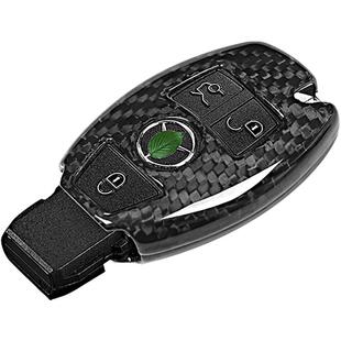 适用奔驰钥匙壳改装碳纤维e300lc200l新C级E级S级GLC汽车钥匙包套