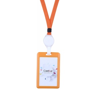 卡富仕插卡卡套配可旋转伸缩挂绳定制员工厂牌工卡挂牌绳子挂脖带多功能易拉扣吊绳工作证胸牌套职位牌工作牌