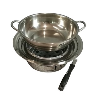 木炭火锅炉套装碳炉不锈钢火锅 餐厅打边炉涮涮锅野外户外农家乐