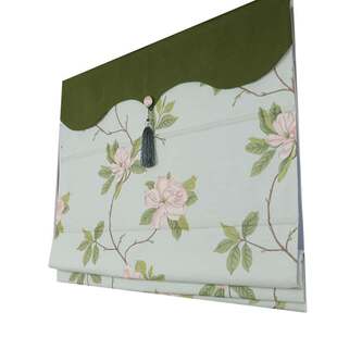 绽放美式乡村大花田园罗马帘升降帘阳台卧室书房飘窗帘内开窗