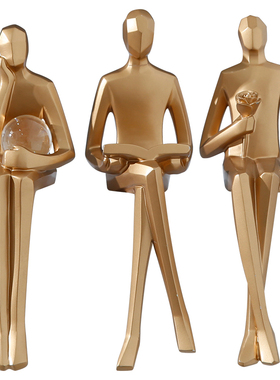 北欧轻奢风办公室样板间抽象摆件