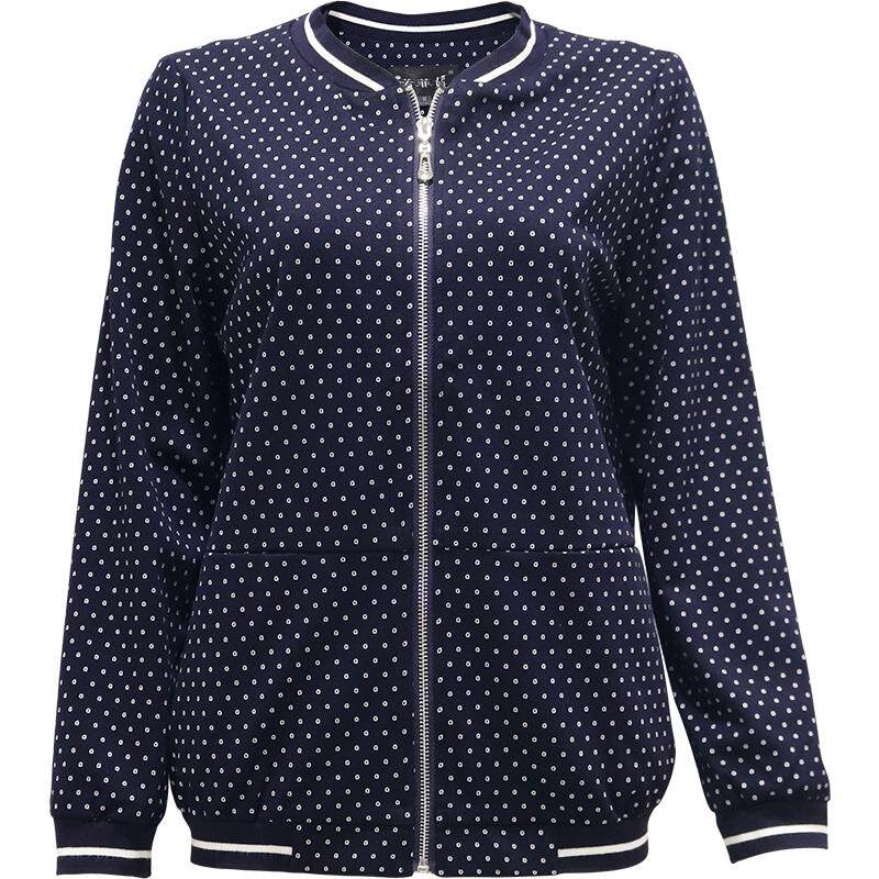 品牌女装波点服长袖春秋百搭外套