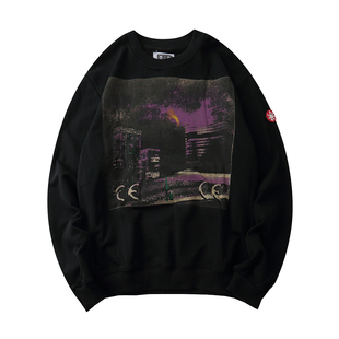 CAVEMPT东京星空夜景卫衣 C.E长袖日系潮牌原宿风上衣男女ins超火